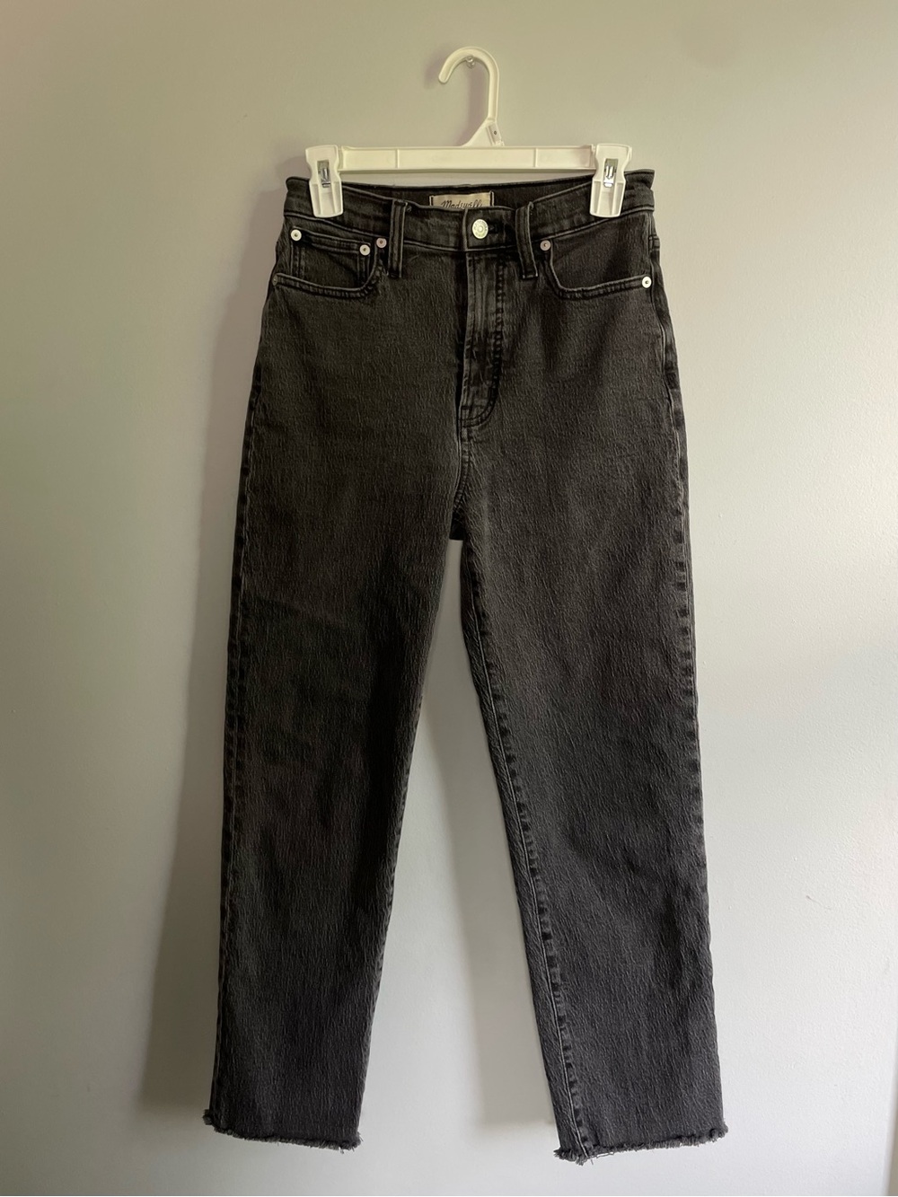 Madewell high waisted straight leg black jeans size 26